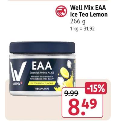 Well Mix EAA Ice Tea Lemon