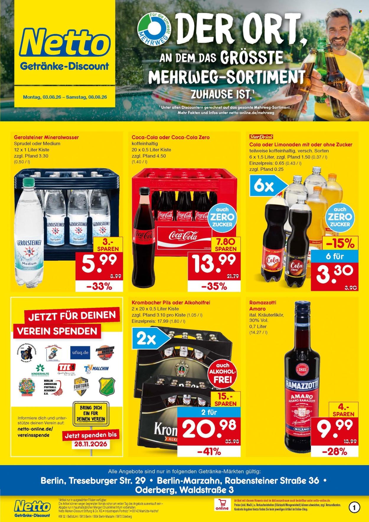 Leták Netto Marken-Discount - 3.8.2026 - 8.8.2026. Strana 1
