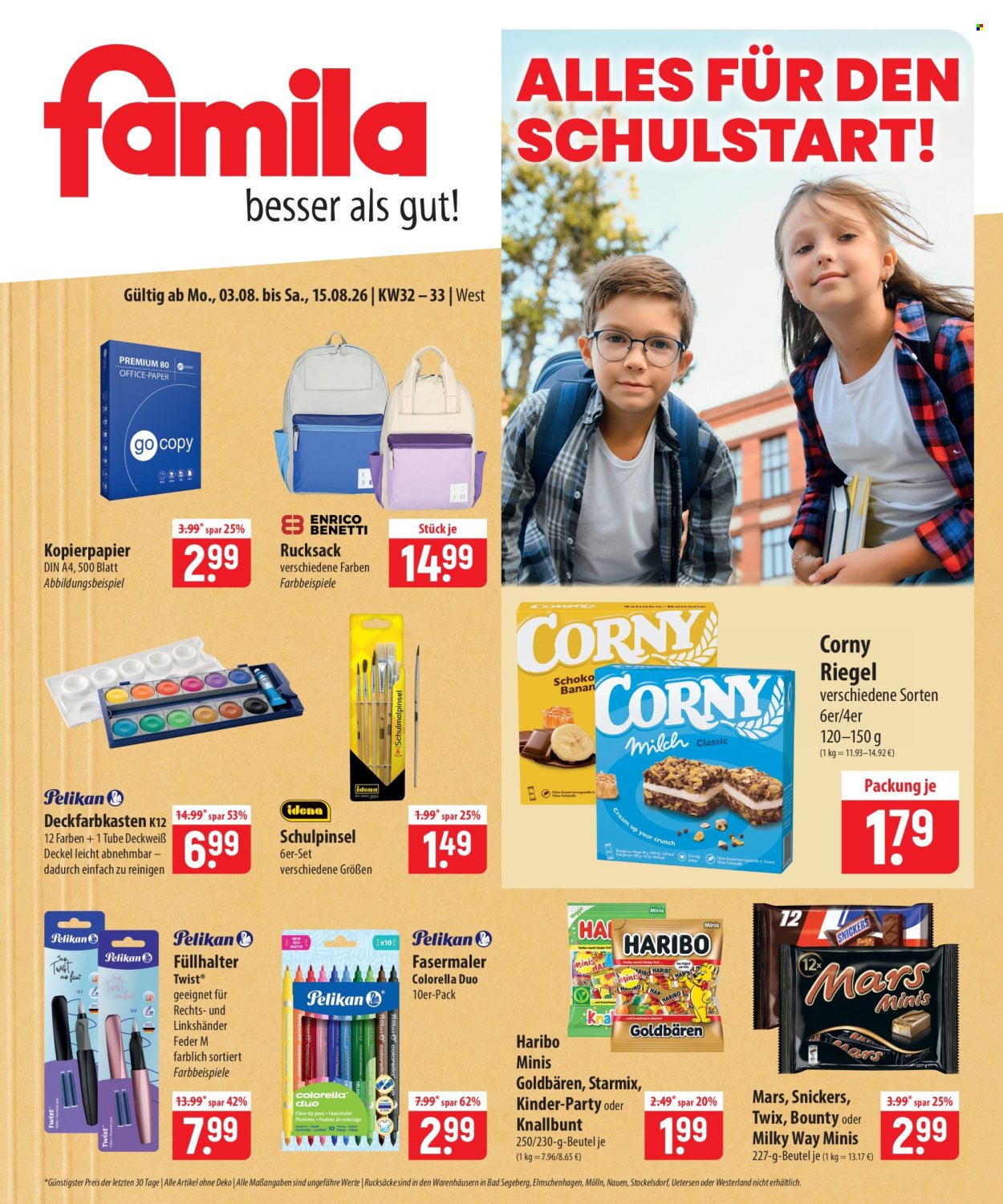 famila Prospekte  - 3.08.2026 - 15.08.2026. Seite 1