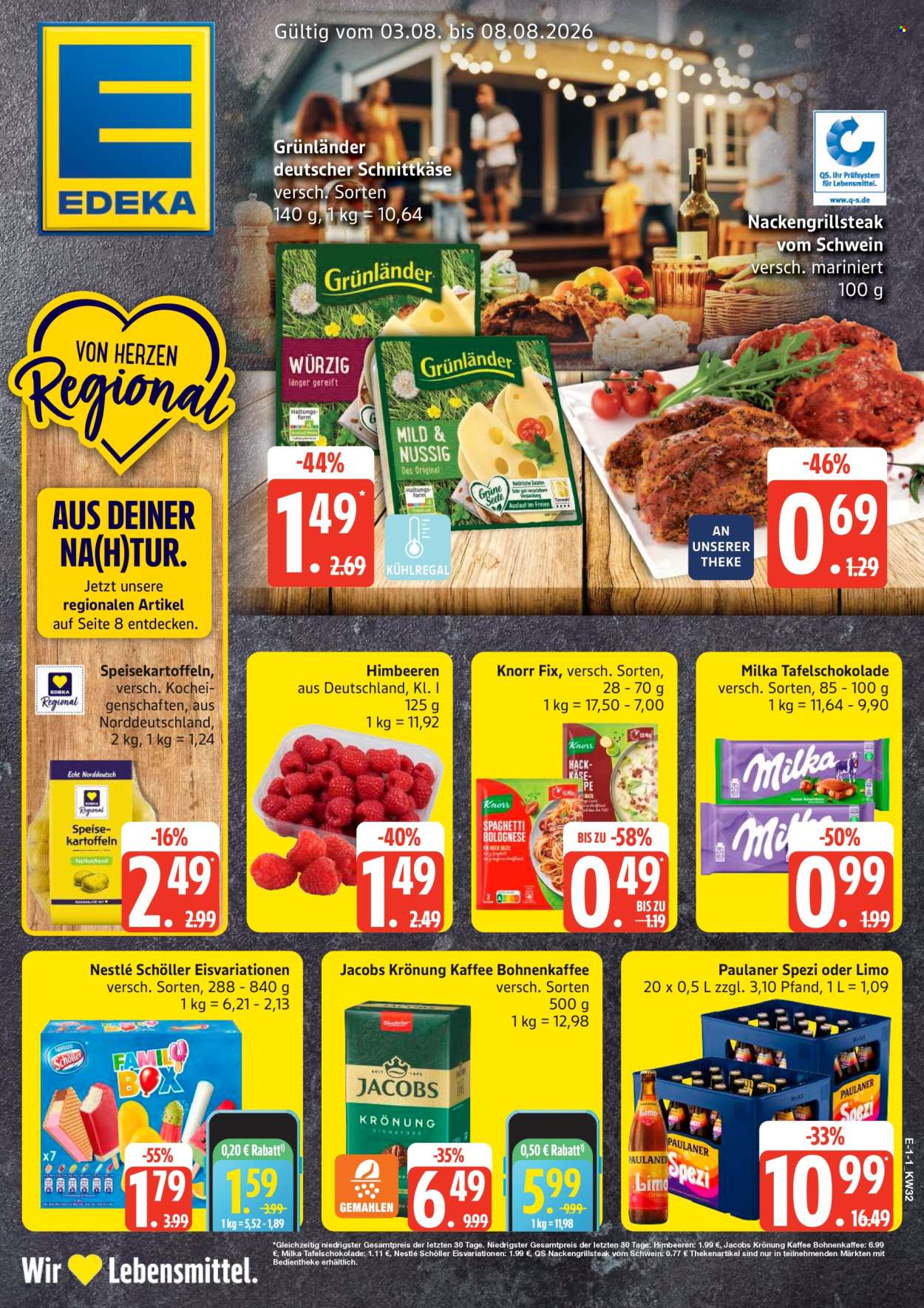 Edeka Prospekte  - 3.08.2026 - 8.08.2026. Seite 1
