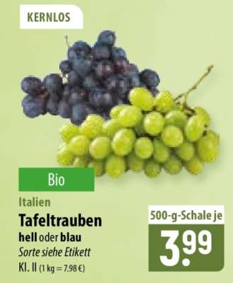 Bio-Tafeltrauben