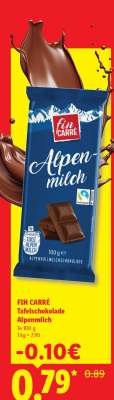 Fin Carré Tafelschokolade Alpenmilch