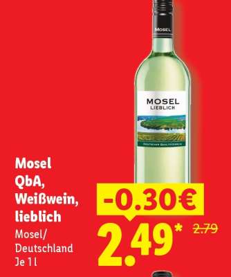 Mosel QbA, Weißwein, lieblich