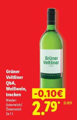Grüner Veltliner QbA, Weißwein, trocken