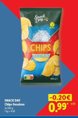 Snack Day Chips Gesalzen