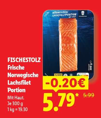 FISCHESTOLZ Frische Norwegische Lachsfilet Portion