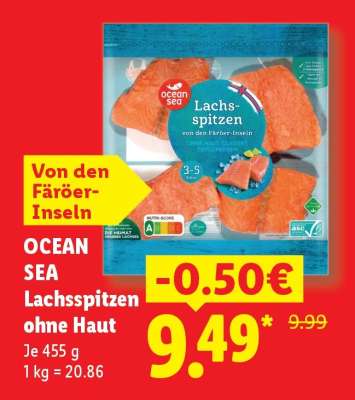 Ocean Sea Lachsspitzen ohne Haut
