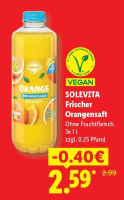Solevita Frischer Orangensaft
