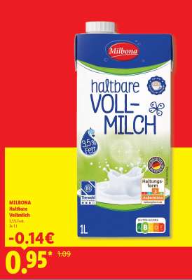 Milbona Haltbare Vollmilch