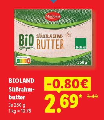 Bioland Süßrahmbutter