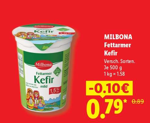 Milbona Fettarmer Kefir