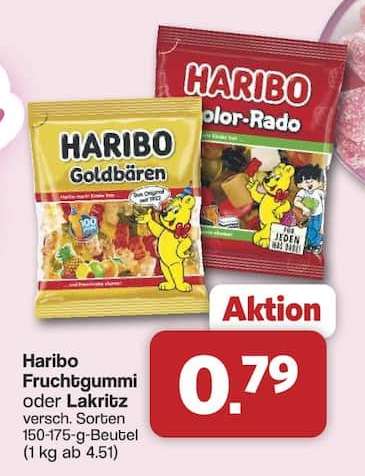 Haribo Fruchtgummi oder Lakritz