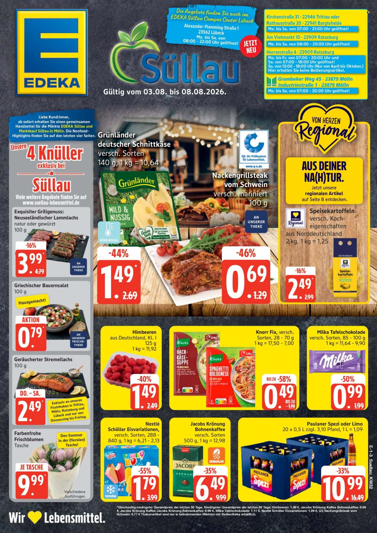 Edeka Prospekte  - 3.08.2026 - 8.08.2026. Seite 1