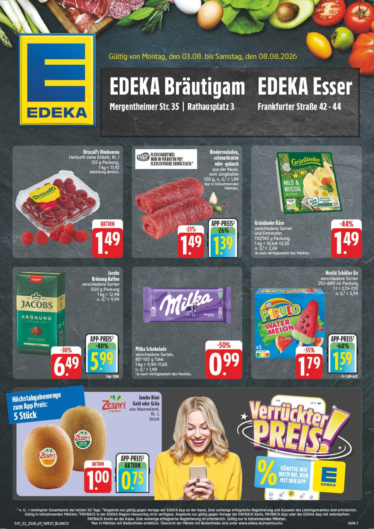 Edeka Prospekte  - 3.08.2026 - 8.08.2026. Seite 1