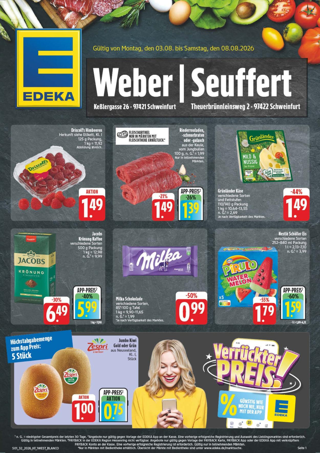 Edeka Prospekte  - 3.08.2026 - 8.08.2026. Seite 1