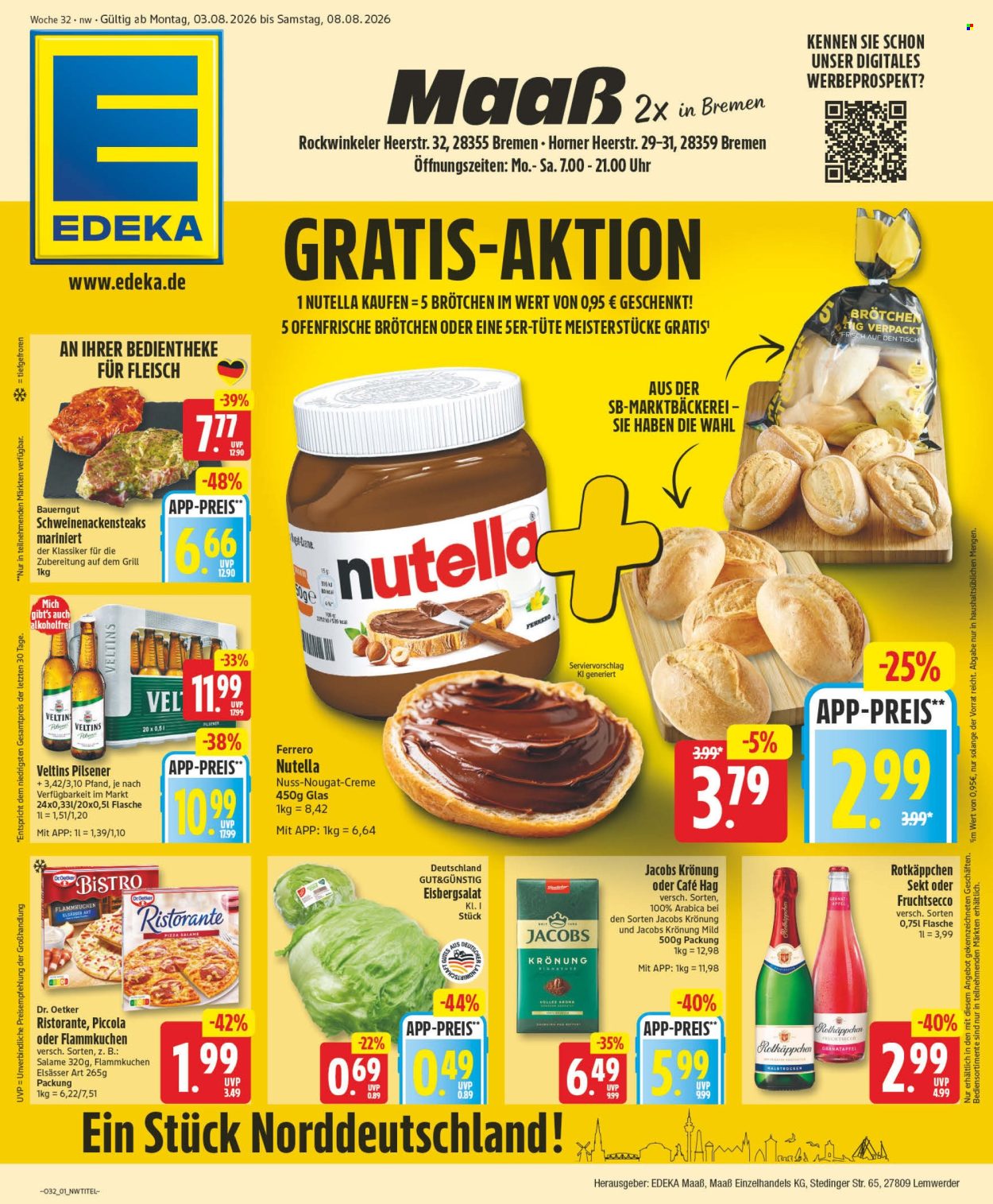 Edeka Prospekte  - 3.08.2026 - 8.08.2026. Seite 1