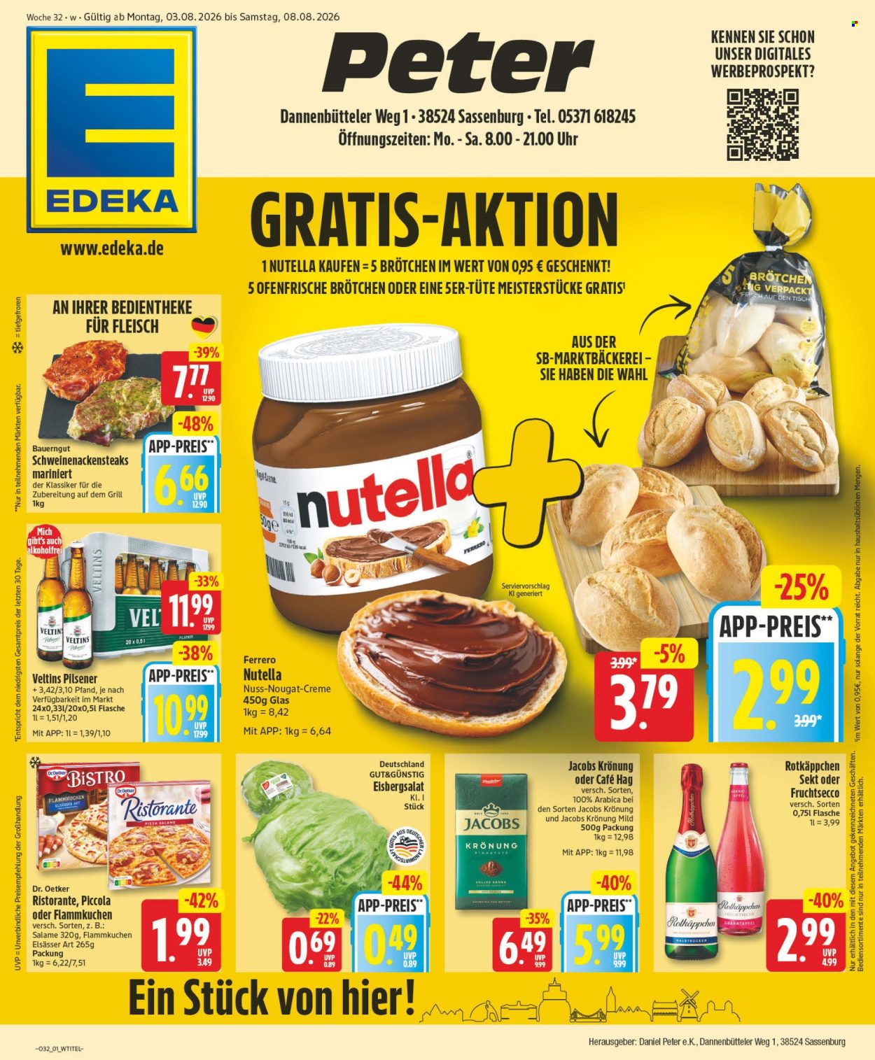 Edeka Prospekte  - 3.08.2026 - 8.08.2026. Seite 1