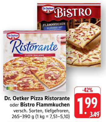 Dr. Oetker Pizza Ristorante oder Bistro Flammkuchen