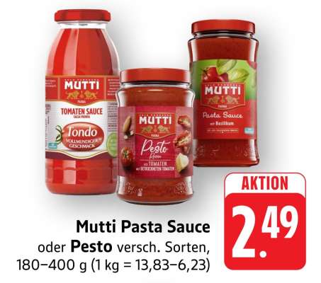 Mutti Pasta Sauce oder Pesto