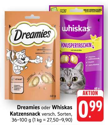 Dreamies oder Whiskas Katzensnack