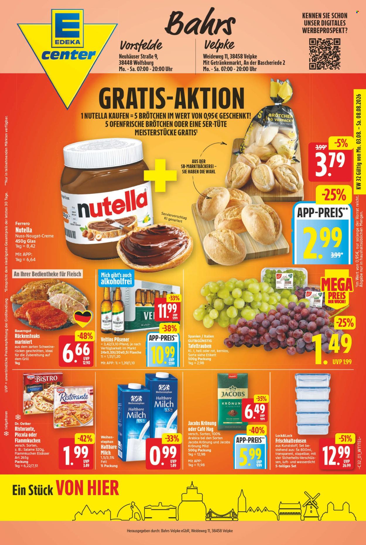 E center Prospekte  - 3.08.2026 - 8.08.2026. Seite 1