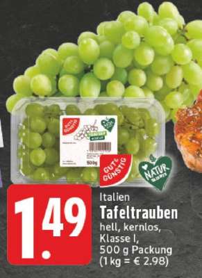 Italien Tafeltrauben