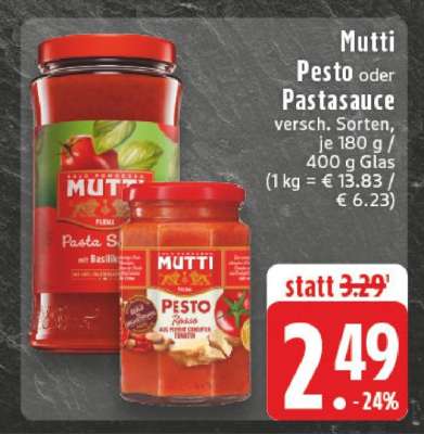 Mutti Pesto oder Pastasauce