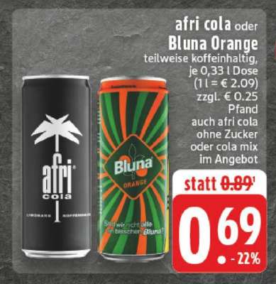 afri cola oder Bluna Orange
