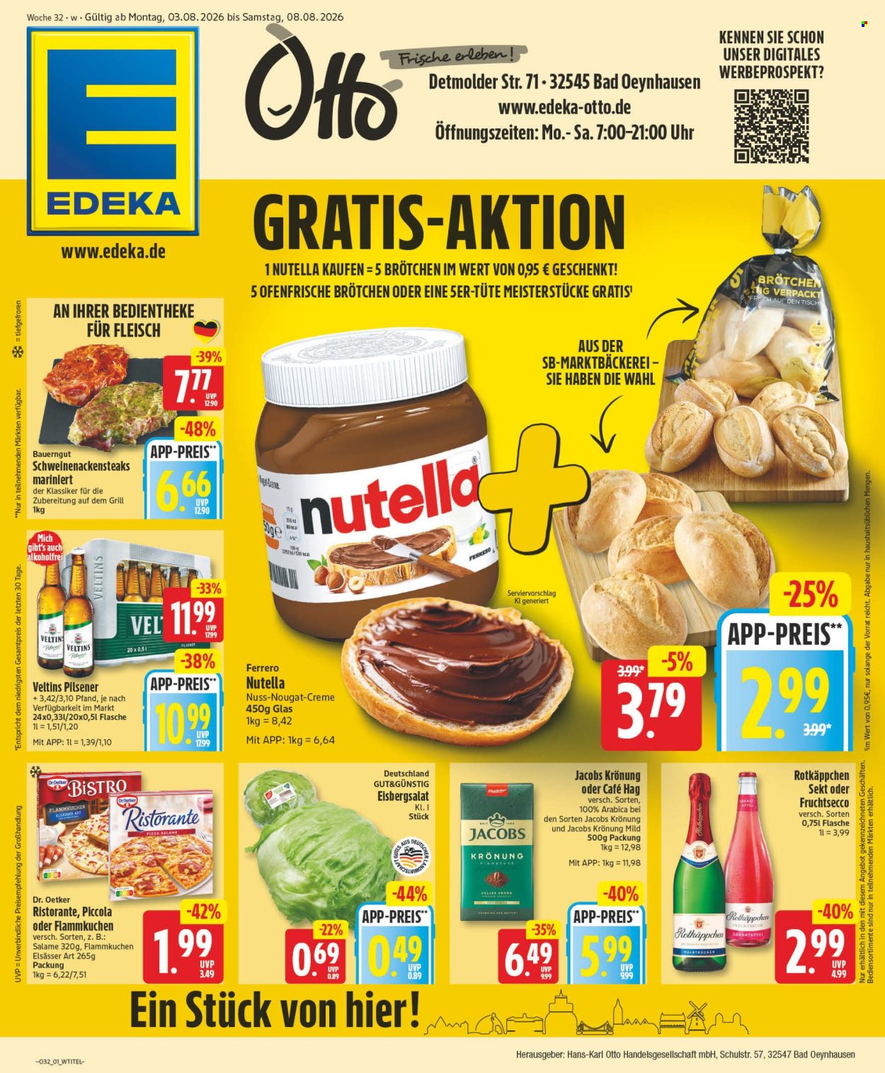 Edeka Prospekte  - 3.08.2026 - 8.08.2026. Seite 1