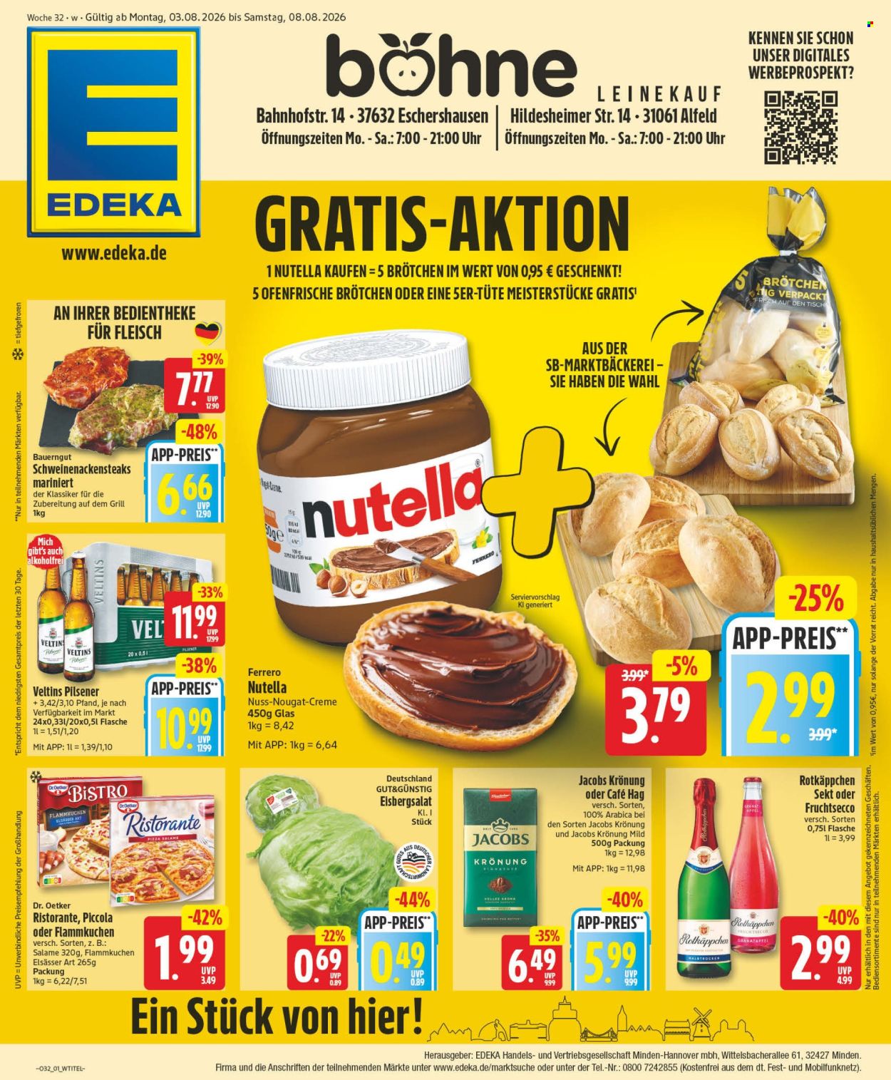 Edeka Prospekte  - 3.08.2026 - 8.08.2026. Seite 1