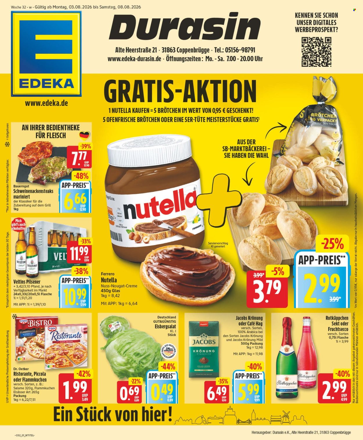 Edeka Prospekte  - 3.08.2026 - 8.08.2026. Seite 1
