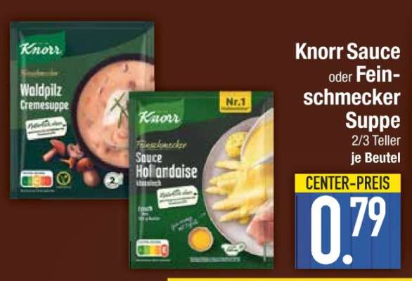 Knorr Sauce oder Feinschmecker Suppe