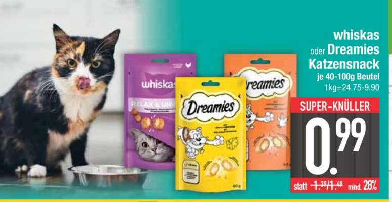 Whiskas oder Dreamies Katzensnack