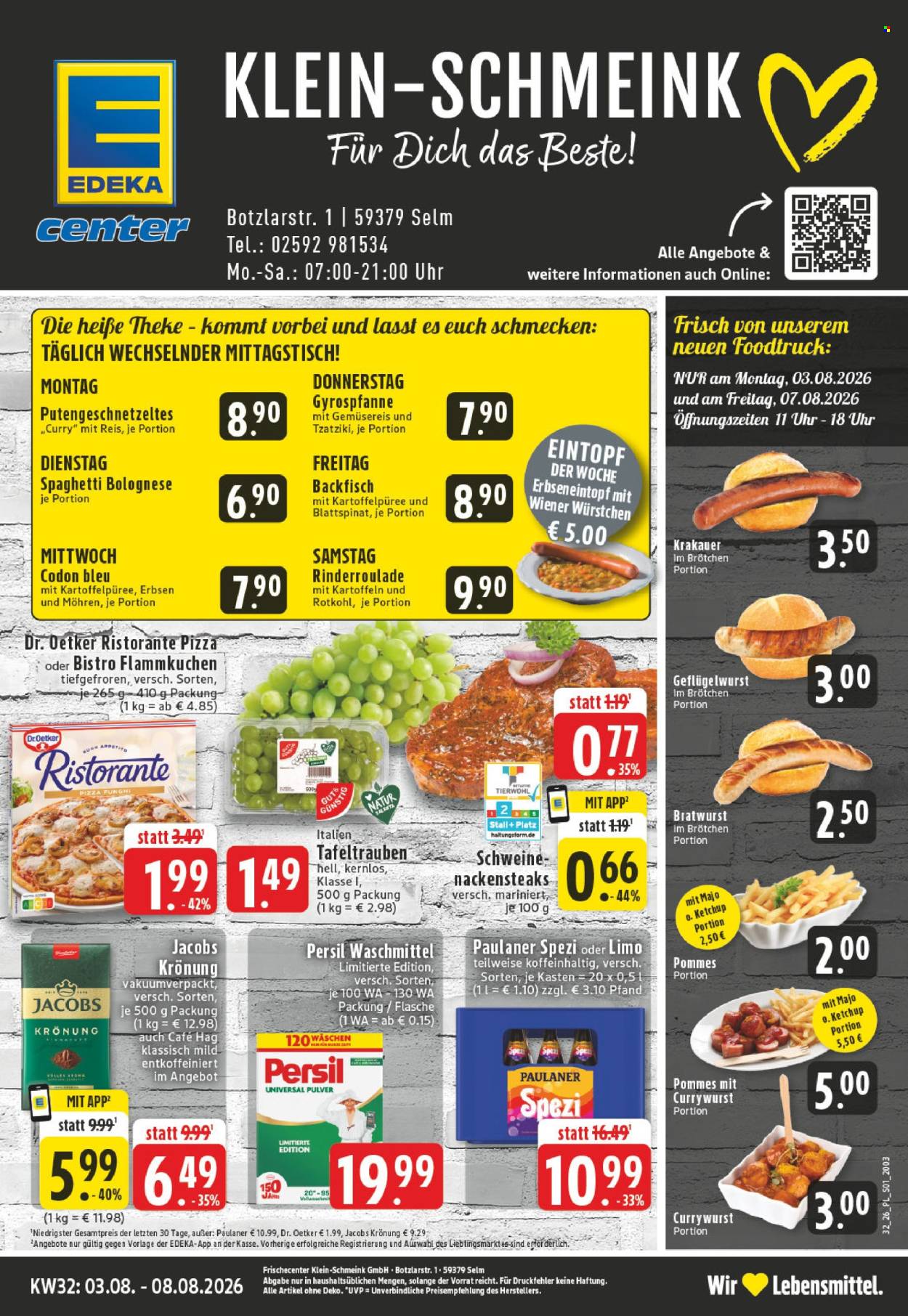 E center Prospekte  - 3.08.2026 - 8.08.2026. Seite 1