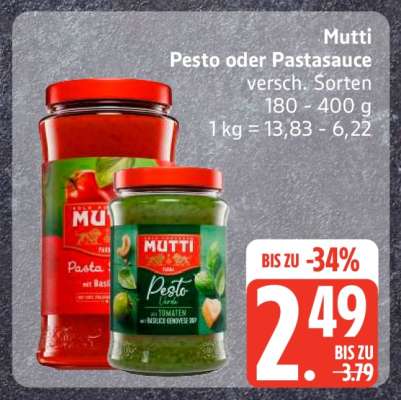 Mutti Pesto oder Pastasauce