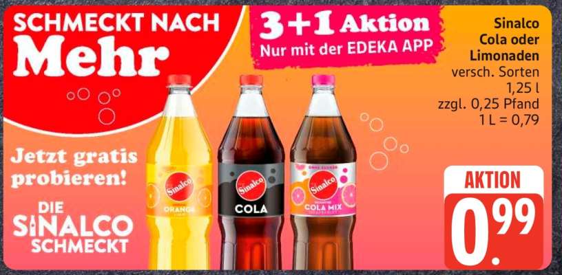 Sinalco Cola oder Limonaden
