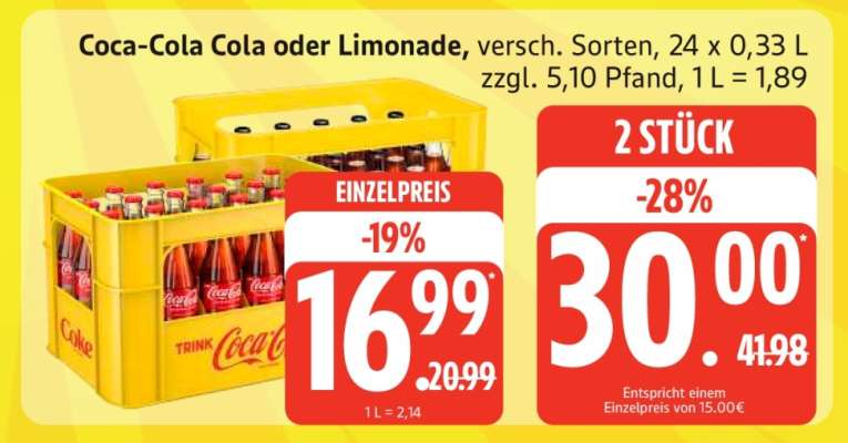 Coca-Cola Cola oder Limonade