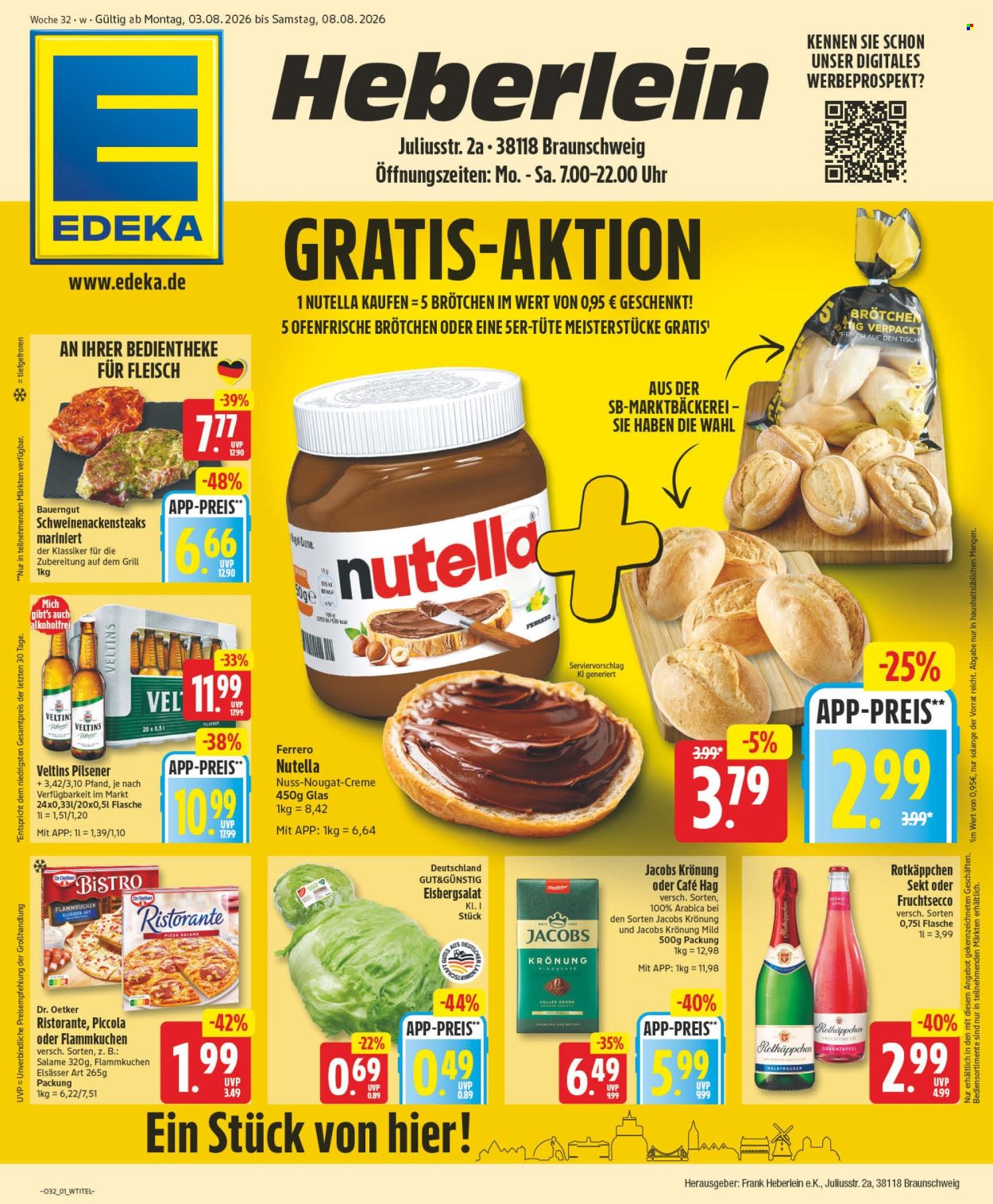 Edeka Prospekte  - 3.08.2026 - 8.08.2026. Seite 1