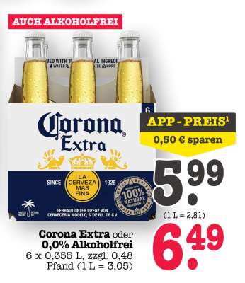 Corona Extra oder 0,0% Alkoholfrei