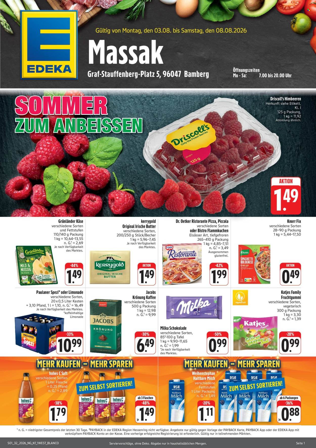 Edeka Prospekte  - 3.08.2026 - 8.08.2026. Seite 1