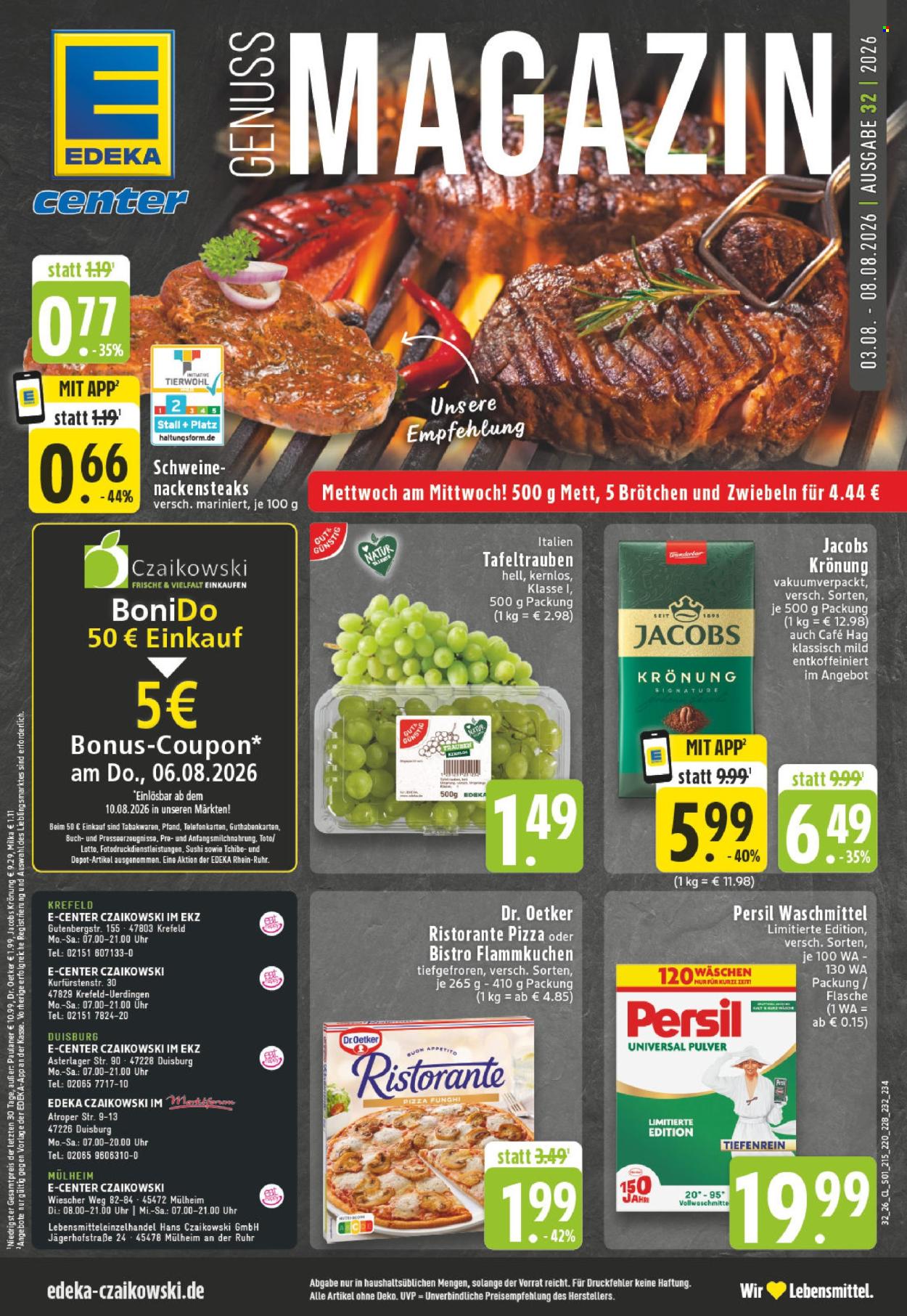 E center Prospekte  - 3.08.2026 - 8.08.2026. Seite 1
