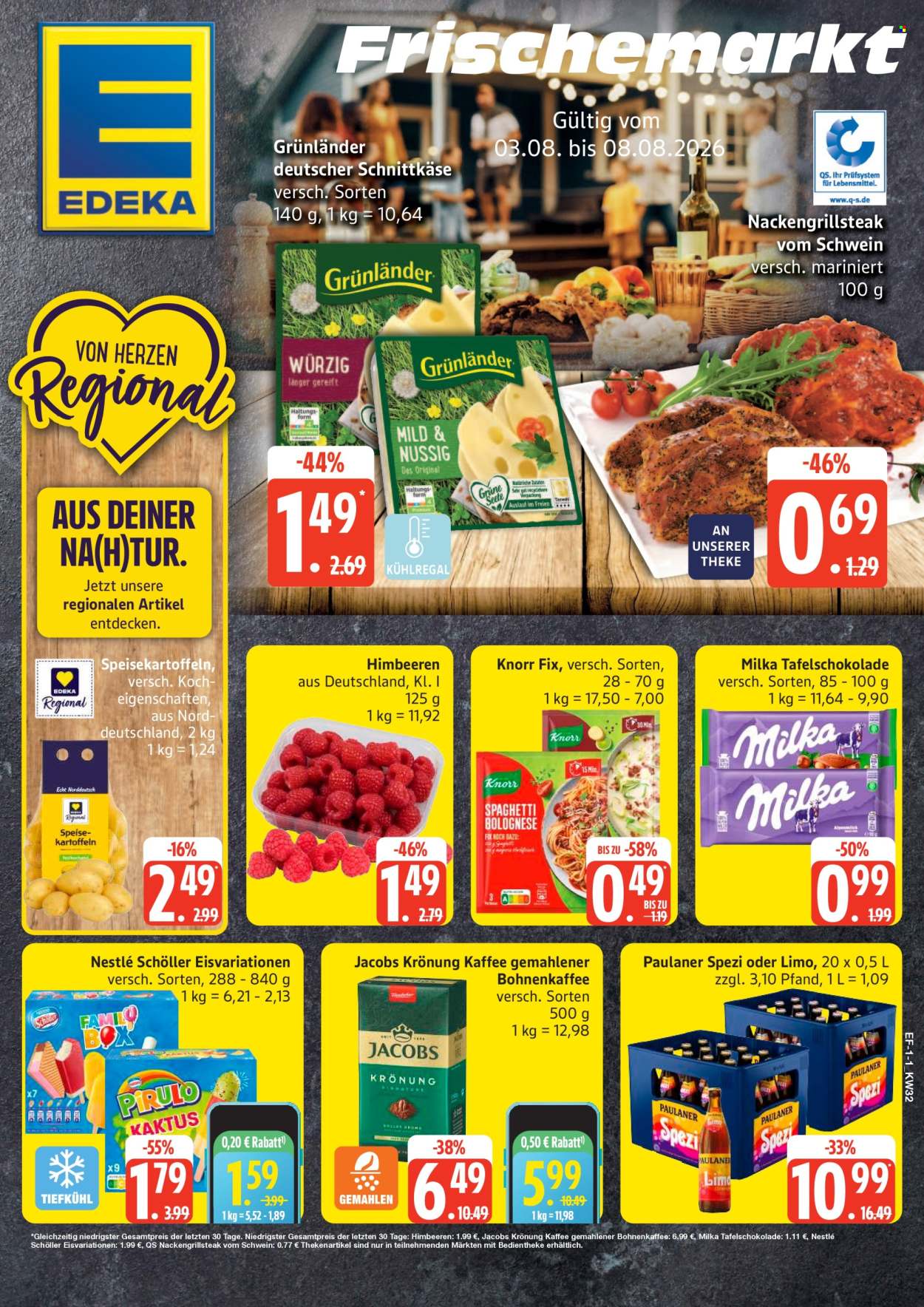 Edeka Prospekte  - 3.08.2026 - 8.08.2026. Seite 1