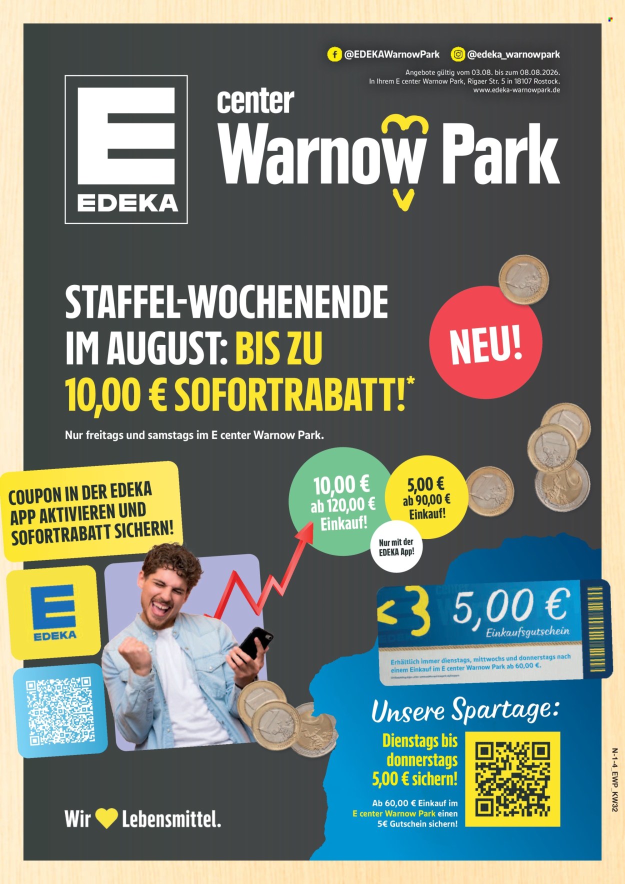 E center Prospekte  - 3.08.2026 - 8.08.2026. Seite 1