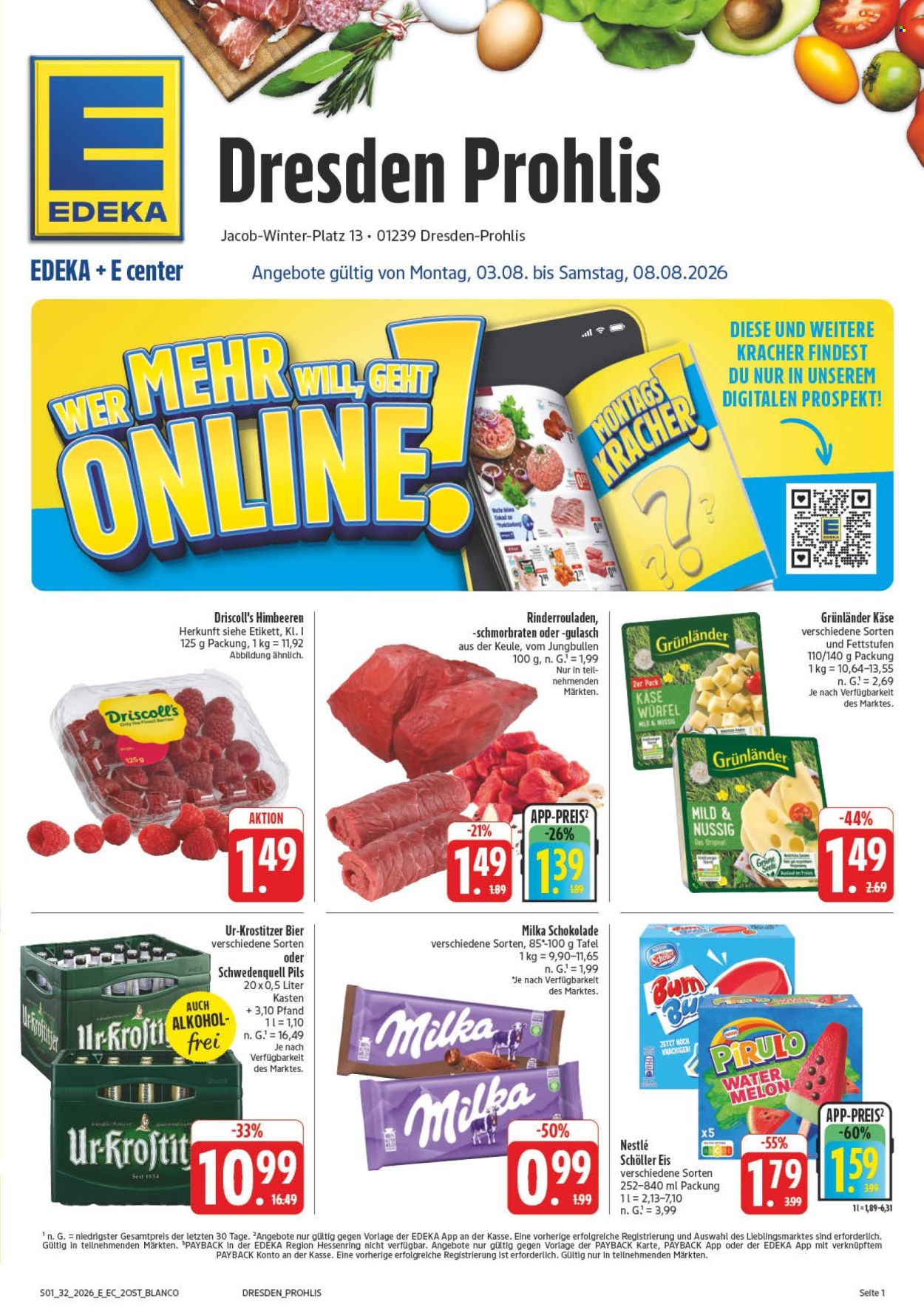 Edeka Prospekte  - 3.08.2026 - 8.08.2026. Seite 1