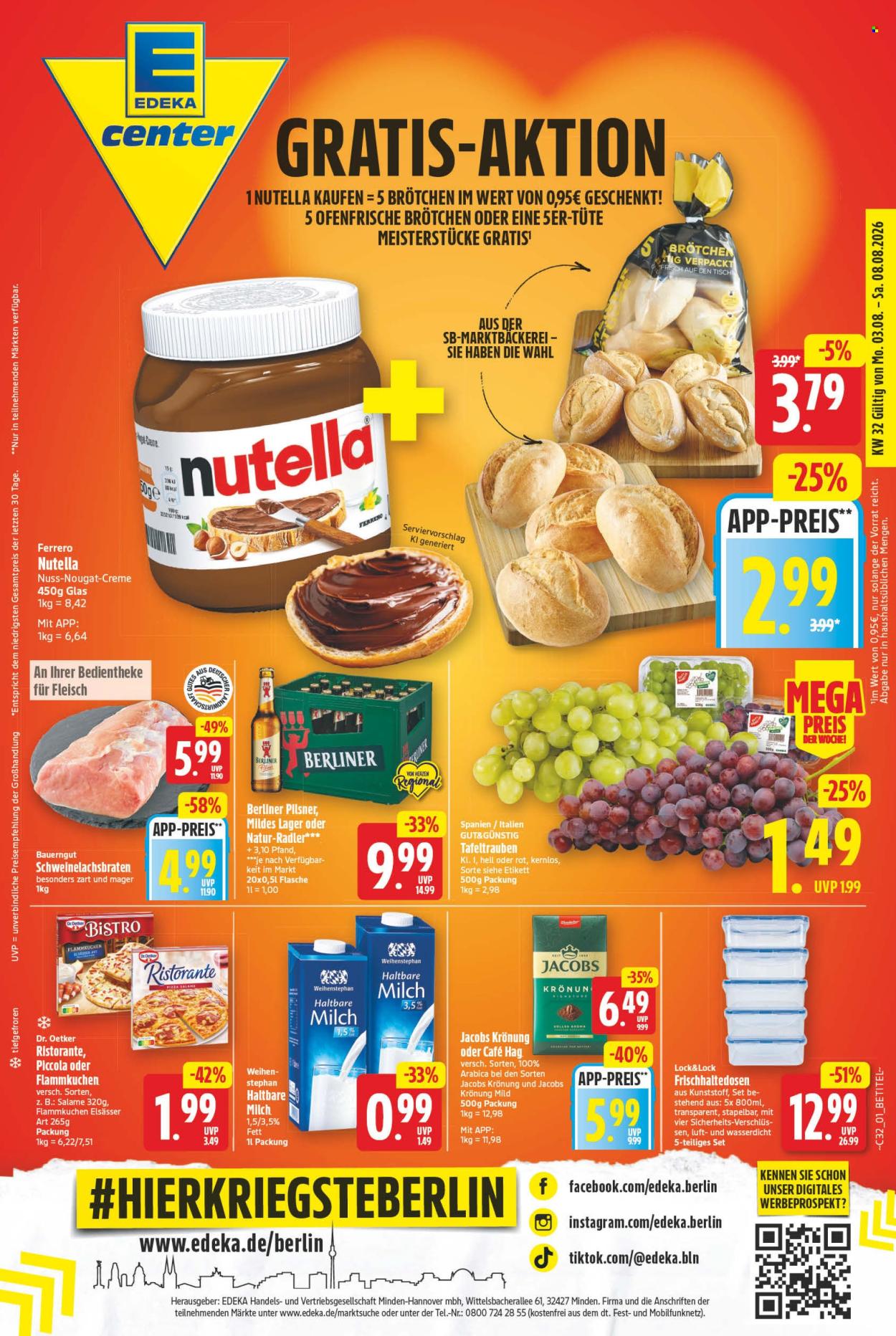 E center Prospekte  - 3.08.2026 - 8.08.2026. Seite 1