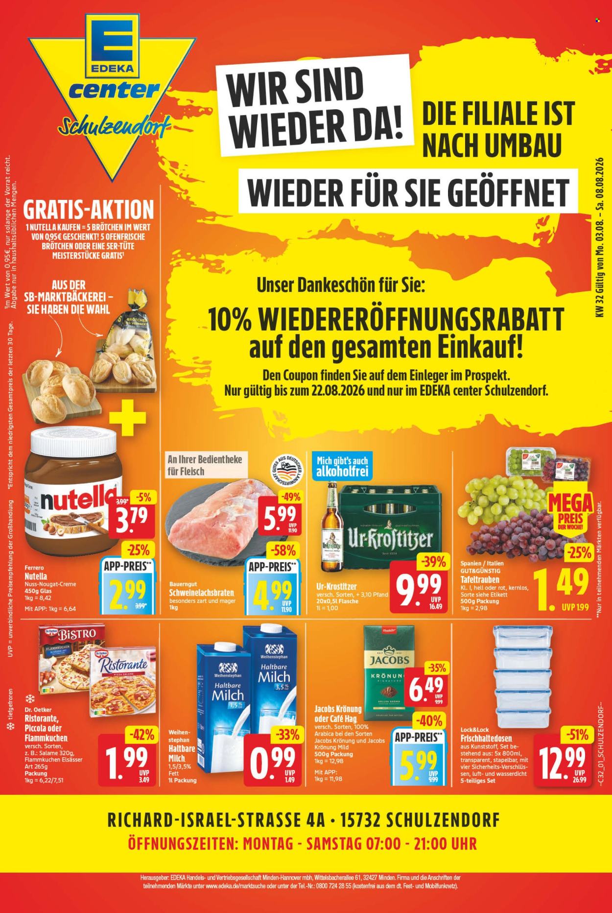E center Prospekte  - 3.08.2026 - 8.08.2026. Seite 1