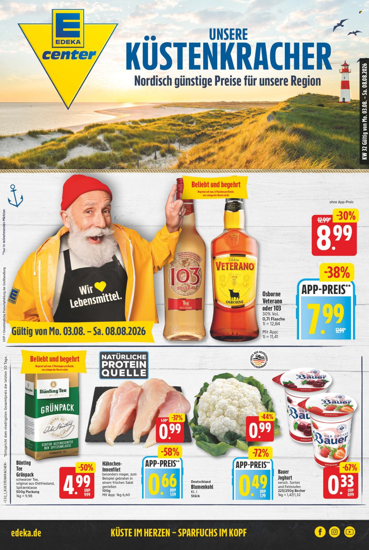 E center Prospekte  - 3.08.2026 - 8.08.2026. Seite 1