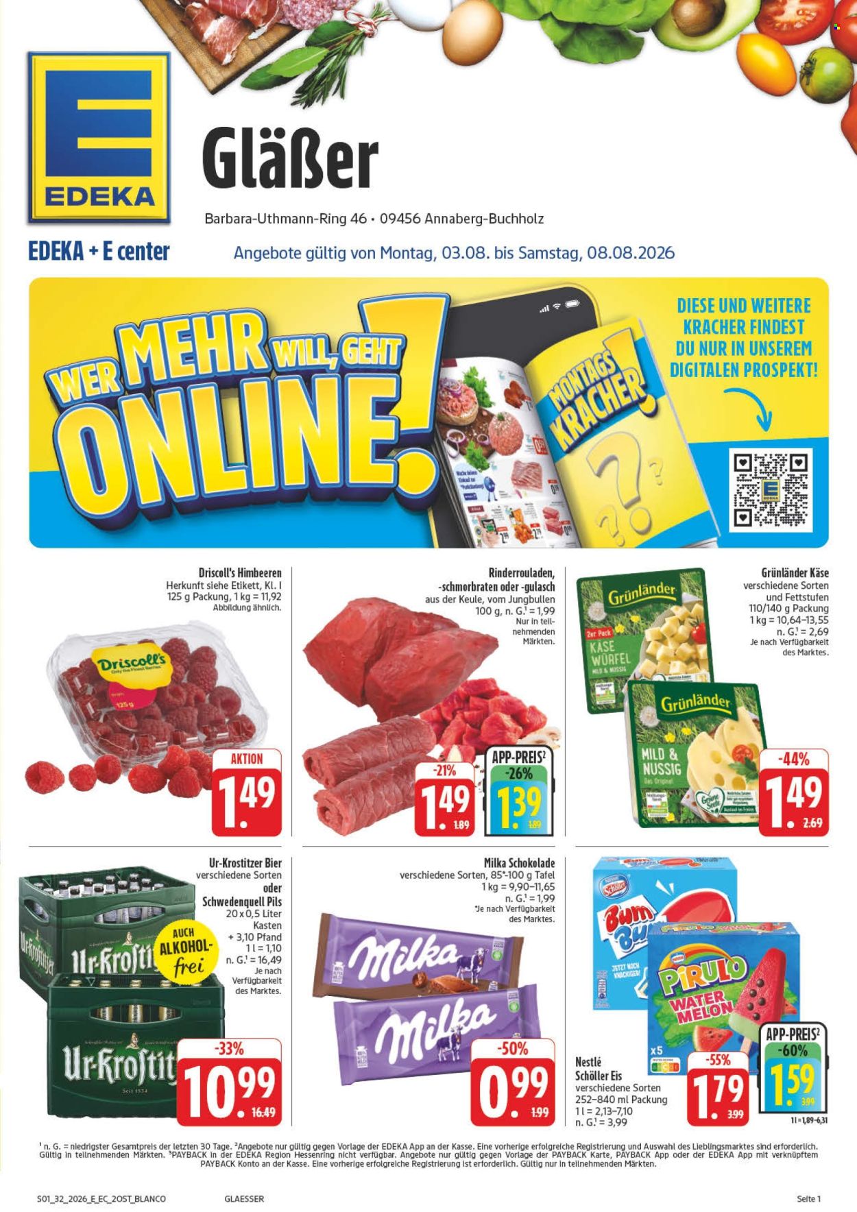 Edeka Prospekte  - 3.08.2026 - 8.08.2026. Seite 1