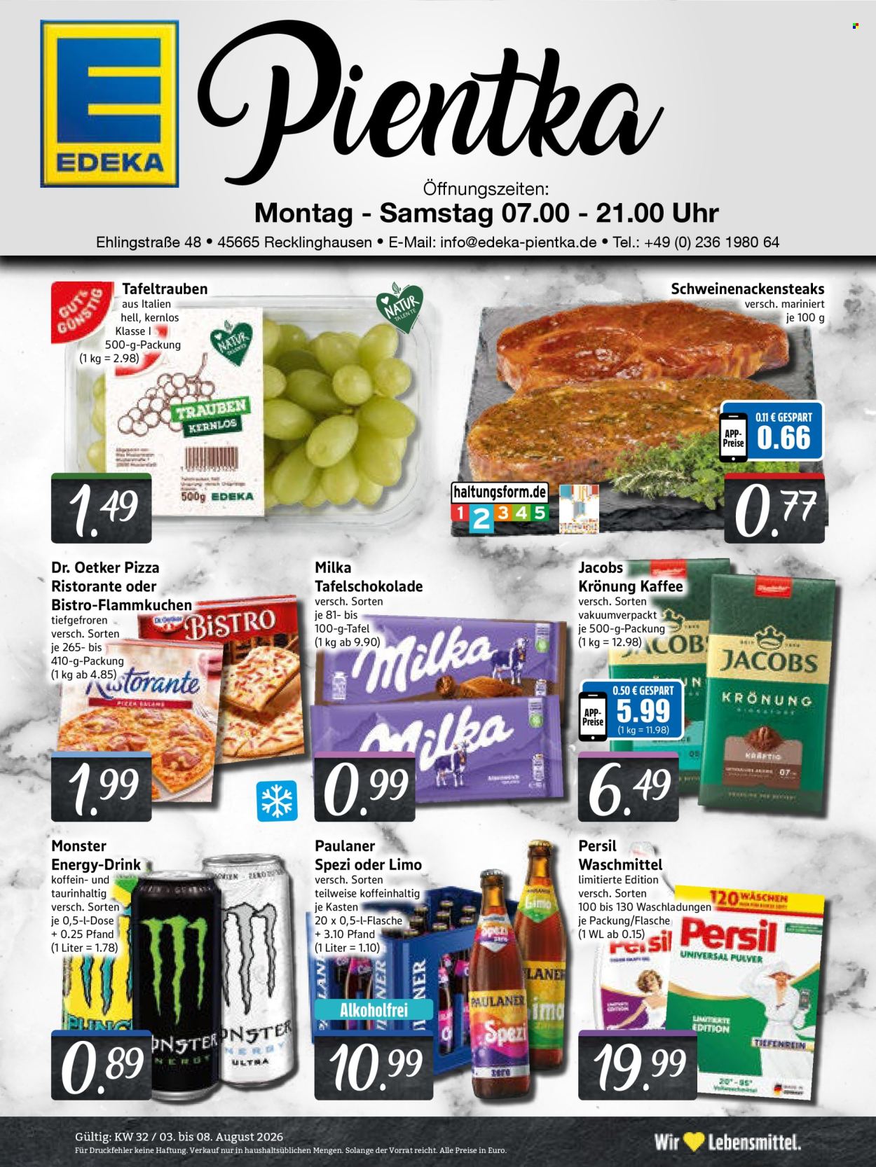 Edeka Prospekte  - 3.08.2026 - 8.08.2026. Seite 1