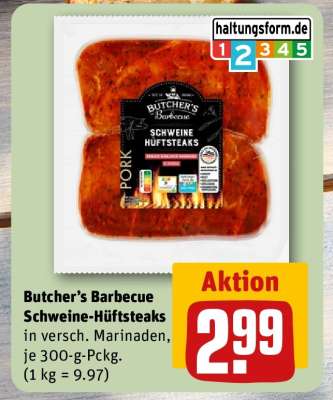 Butcher's Barbecue Schweine-Hüftsteaks